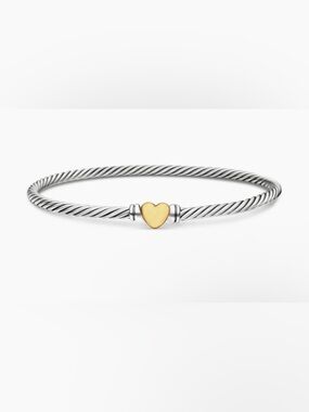 Cable Flexible Hinged Bangle Bracelet